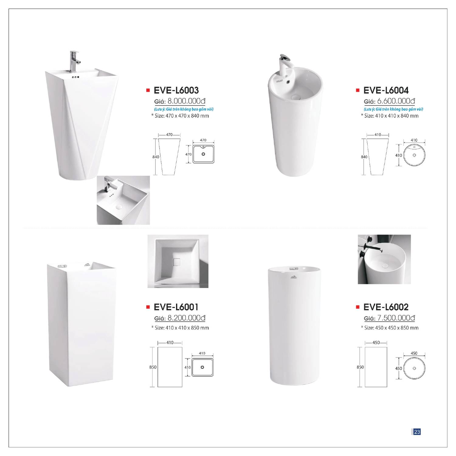 Thiết bị vệ sinh EVEREST Catalogue và Bảng giá mới nhất 2025 /Page 23